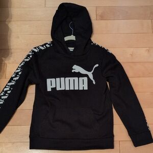 Kis Puma Black Hoodie with Bold Logo